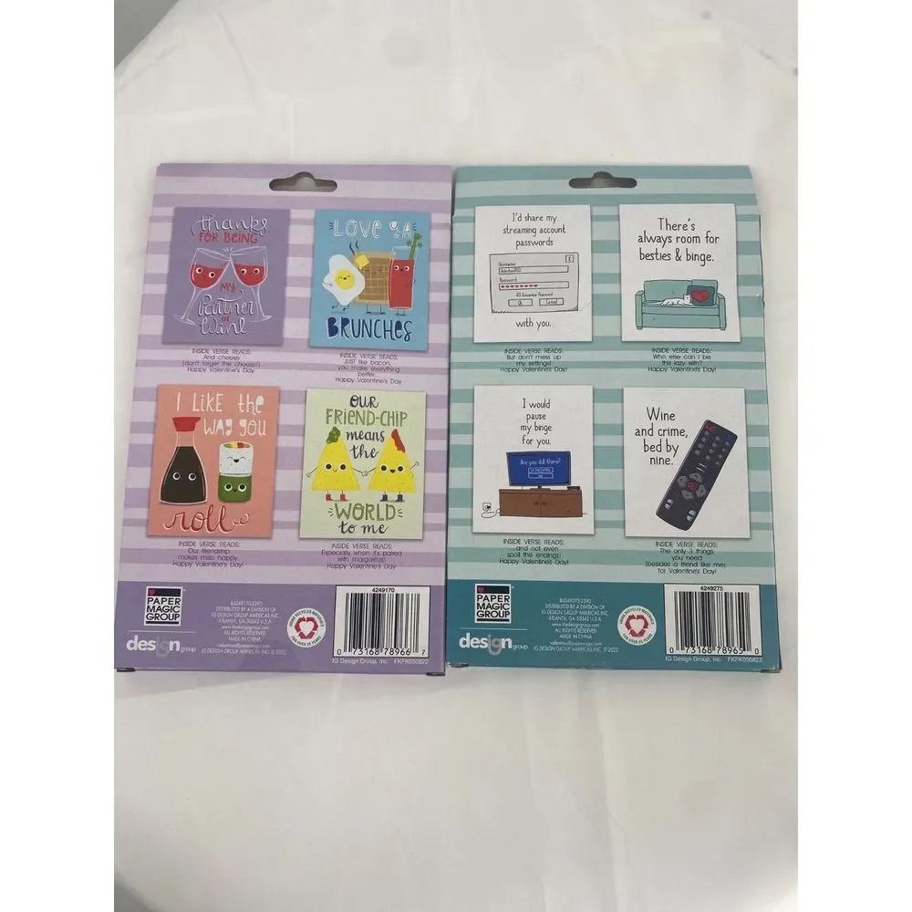 Adulty Valentine Day Exchange Cards Notes NWT 2 boxes 16 cards total (8 per box)